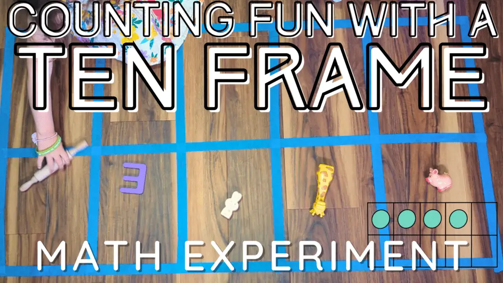 Counting fun with a ten frame math experiment, showing children how to visualize and recognize numbers quickly