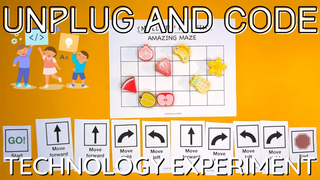 Unplug and code paper coding maze technology experiment for kids